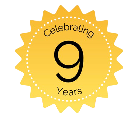 Celebrating 9 Years Badge
