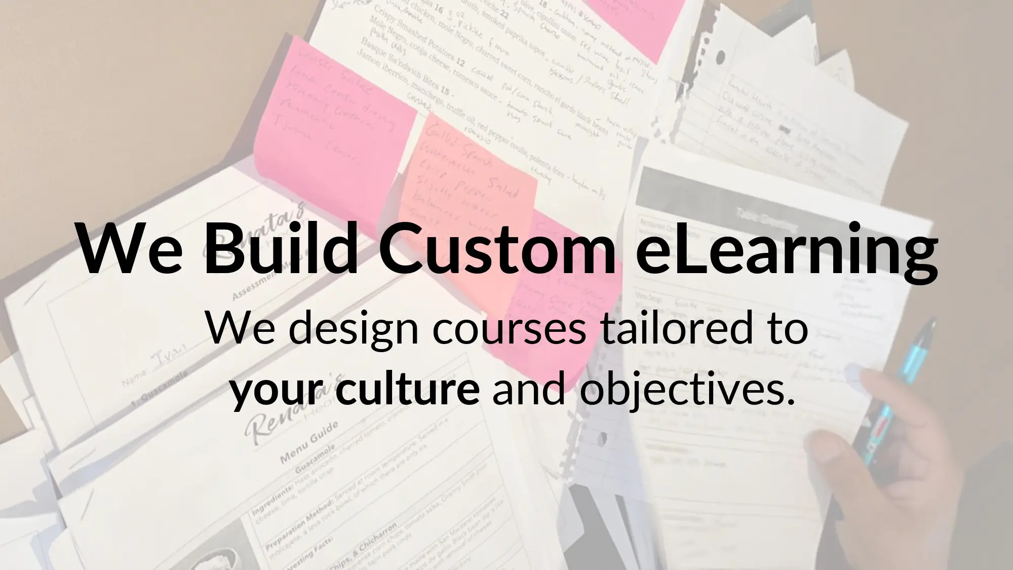 Custom eLearning course design promotional image.