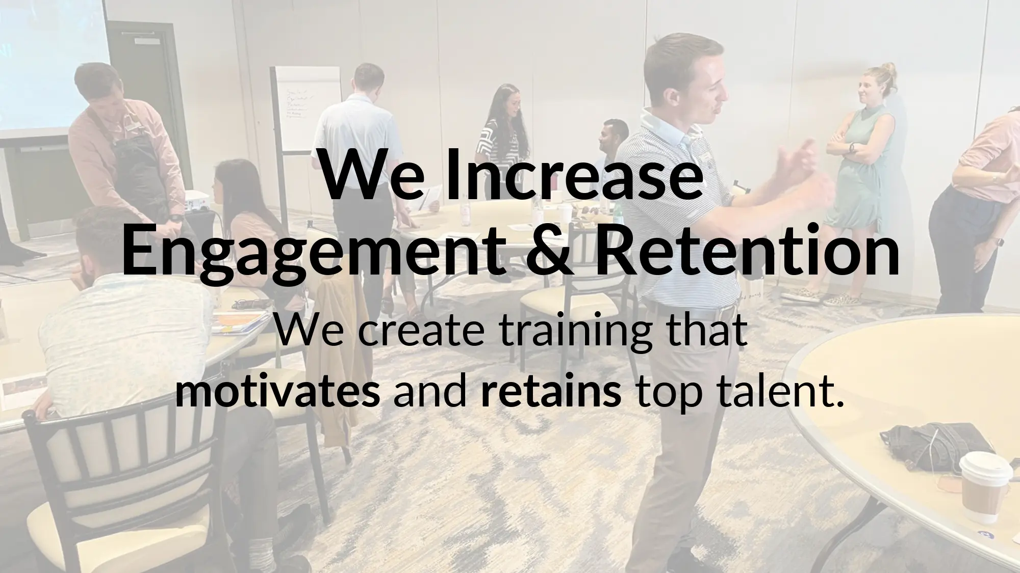 People collaborating in a training session.